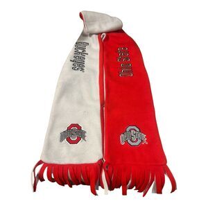 Ohio State Buckeyes Scarf Plush Fleece OSU Fan Warm Winter Scarf w/Pockets 2017